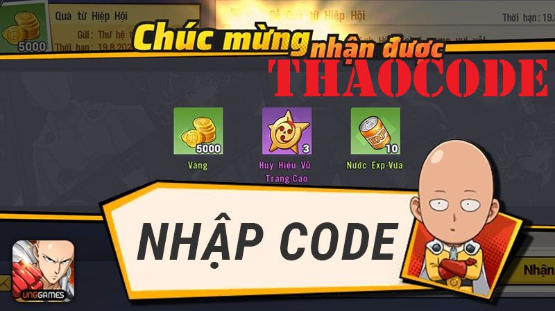 Code One Punch Man: The Strongest VNG mới nhất tháng 01/2025 và cách nhập Code