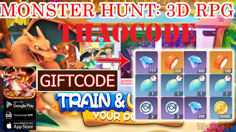 Code Monster Hunt: 3D RPG mới nhất tháng 12/2024, Cách nhập code nhận quà