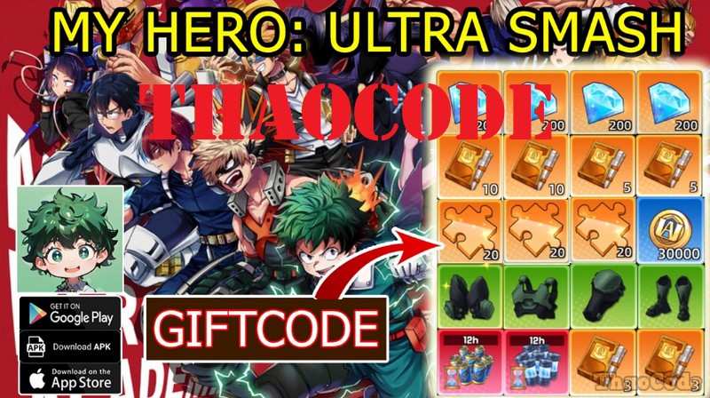 Code My hero: Ultra Smash mới nhất và Cách nhập Code